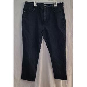 Style & Co Tummy Control Jeans 16P Short Dark Wash Mid Rise 5-Pocket Denim